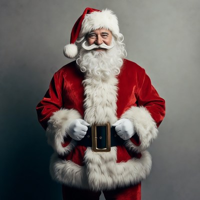 Santa claus poses for an event