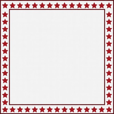 Simple frame with red stars