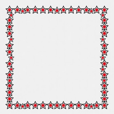 Red star border design for decoration