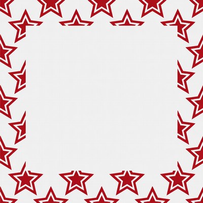 Red stars border design for use