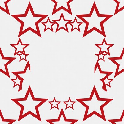 Red stars on white background