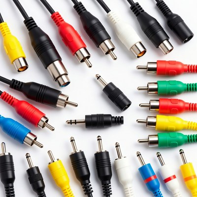 Variety of audio cables on display