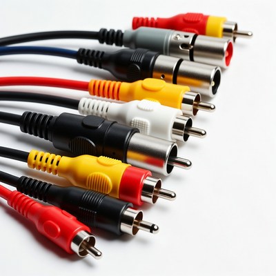 Cables arranged for audio visual connection
