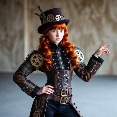 Steampunk girl in costume