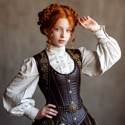 Young woman in historical costume