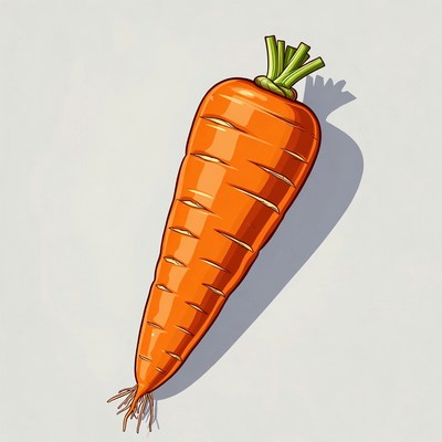 Carrot on a plain background