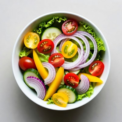 Fresh vegetable salad in a bowl