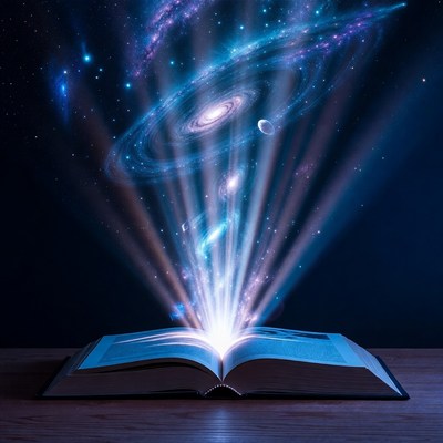 Lights come from book