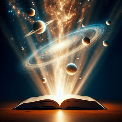 Open book reveals cosmic wonders