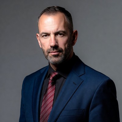 Professional man in suit with serious expression