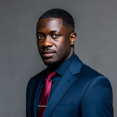 Man in suit with serious expression