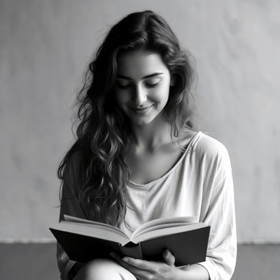 Reading indoors during the afternoon