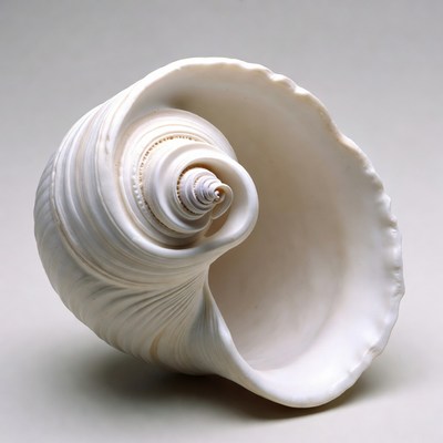 Shell on simple background
