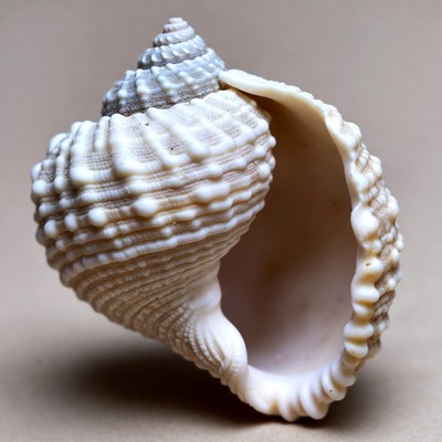 Shell found on beach during summer walk