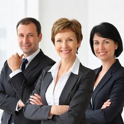 Business team posing for a photo