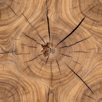 Close-up view of tree rings on wood