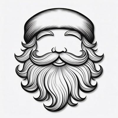 Santa claus face illustration design