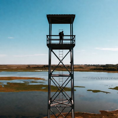 Viewing from the observation tower
