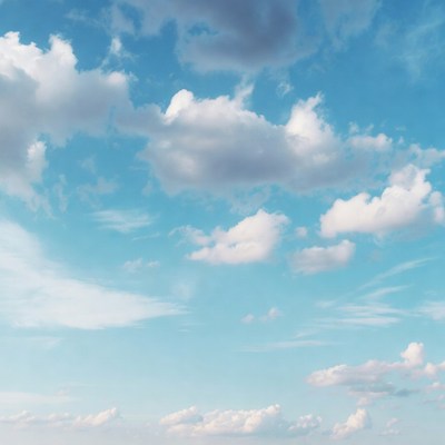 Clear sky with white clouds in daylight