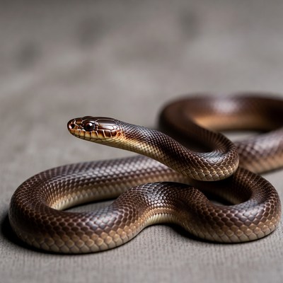 Snake resting on a surface