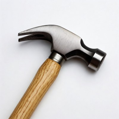 Hammer on white background