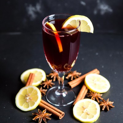 Refreshing drink with spices and fruit