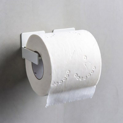 Toilet paper roll on wall holder