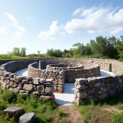 Stone structure built in nature