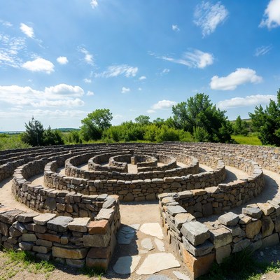Stone maze in open field