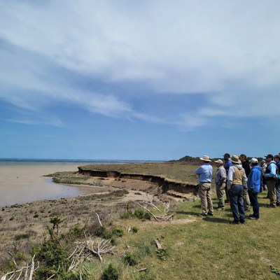 Group observes coastal erosion event