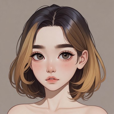 Young woman with short hair