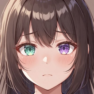 Girl with different colored eyes