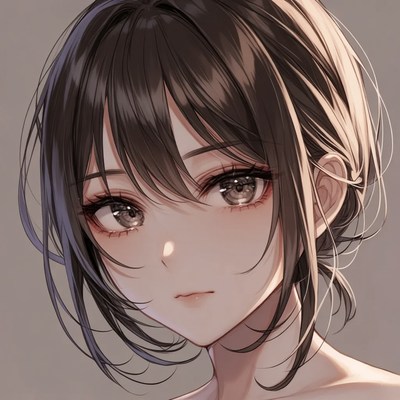 Portrait of a young woman with dark hair