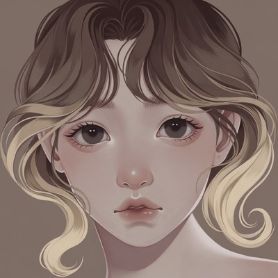 Portrait of a young woman with unique hair design