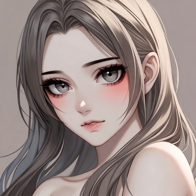 Portrait of a woman with long hair