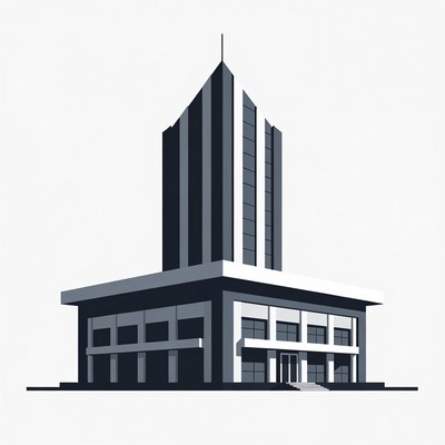 Modern building in urban setting