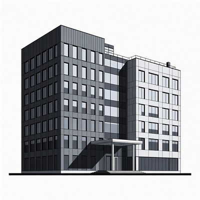 Modern office building in urban setting