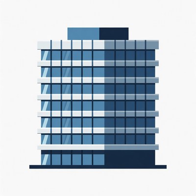 Modern building in urban setting