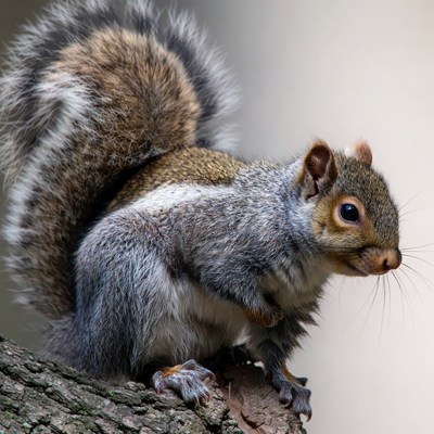 Squirrel on a tree branch