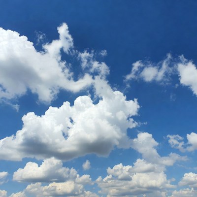 Clouds floating in blue sky