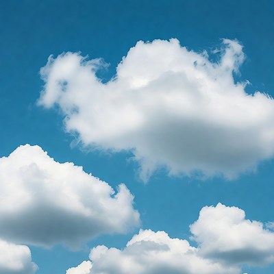 White clouds in blue sky