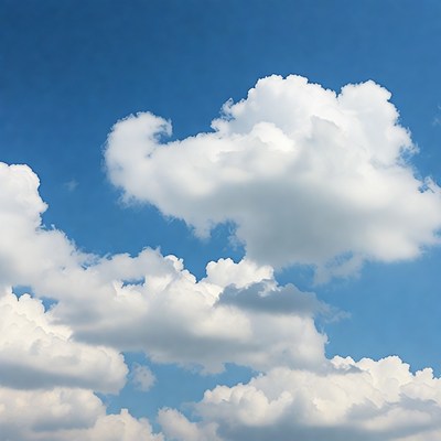 Clouds drifting in blue sky