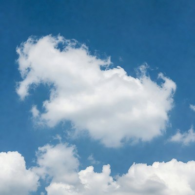 White clouds in blue sky