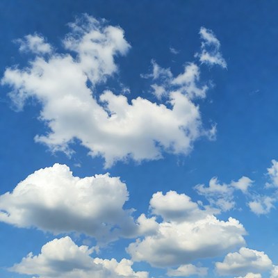 Clouds in a clear blue sky