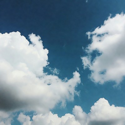 Blue sky with white clouds above
