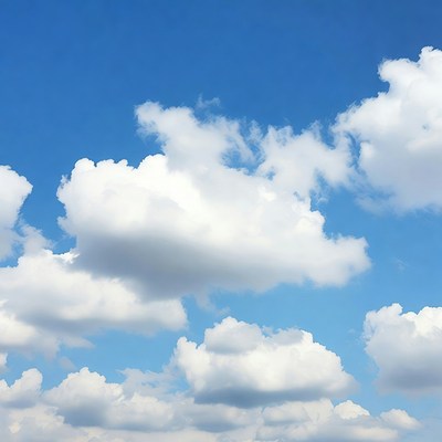 Bright clouds in blue sky
