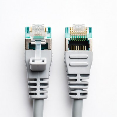 Internet cables on a white background