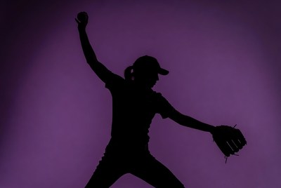 Player prepares to throw ball