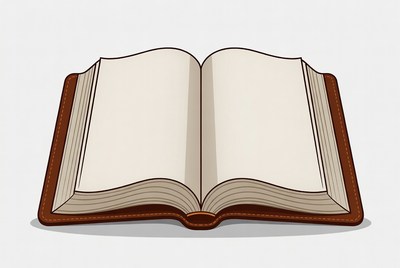 Open book with blank pages