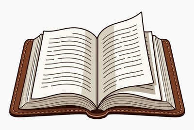 Open book with pages turned